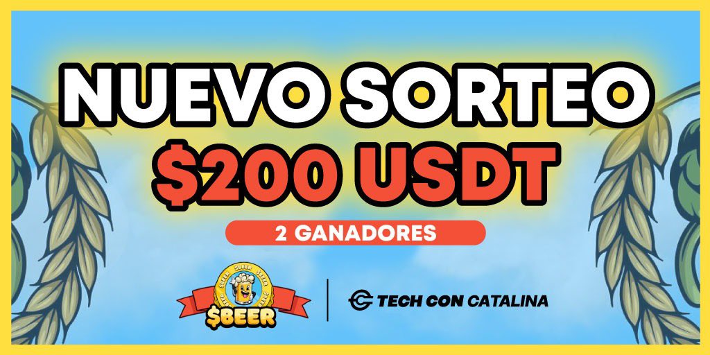 🏆MEGA SORTEO🏆

Juanto a <a href="/beercoinmeme/">Beercoin 2.0</a> sorteamos $200 USDT para 2 ganadores celebrando el listado de su token mañana. 

Fácil de Participar: 👇

1️⃣. Dale like ♥️ y Re-Tweet 🔁
2️⃣. Sígueme a mi y a <a href="/beercoinmeme/">Beercoin 2.0</a> 
3️⃣. Etiqueta a 2 amigos 

ÉXITOS :) 💪🏻