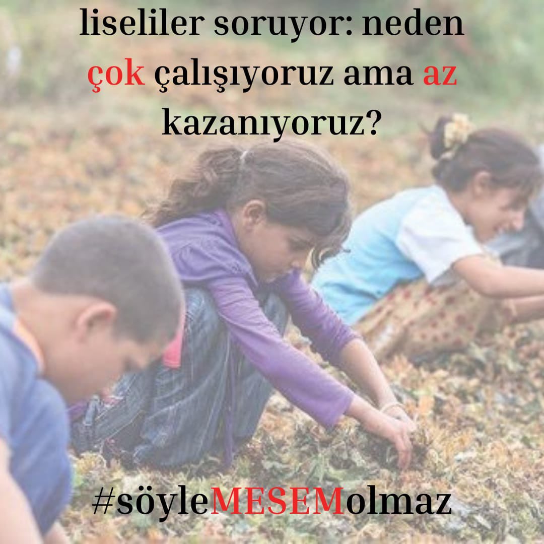 Bizler, iş yerlerinde herkesle aynı hatta çoğu zaman daha fazla çalıştırılıp daha az maaş alıyoruz. Patronlara bin, bize bir olan bu sistemden alacaklıyız!

#söyleMESEMolmaz

docs.google.com/forms/d/e/1FAI…