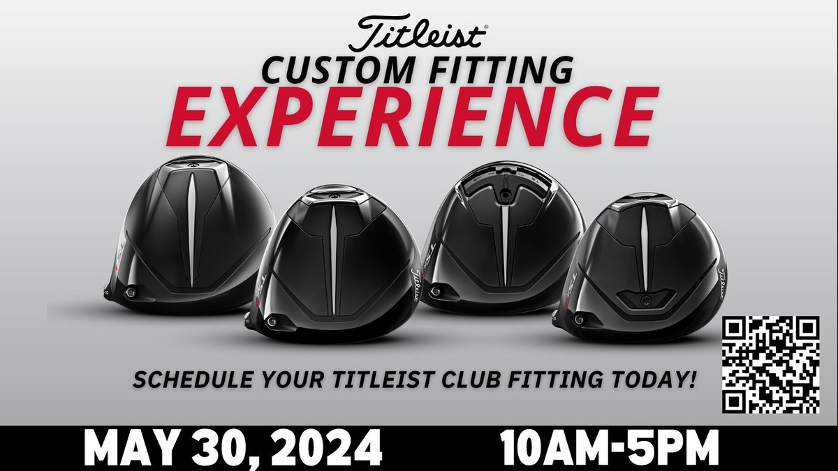 We are pleased to host a Titleist fitting event on Thursday May 30th
What to expect:
• 45 minute fitting  
- Titleist Fitting Professional
• Precision data from a Trackman 

Join us May30th to get fit for Titleist clubs or have your product questions answered
RSVP required