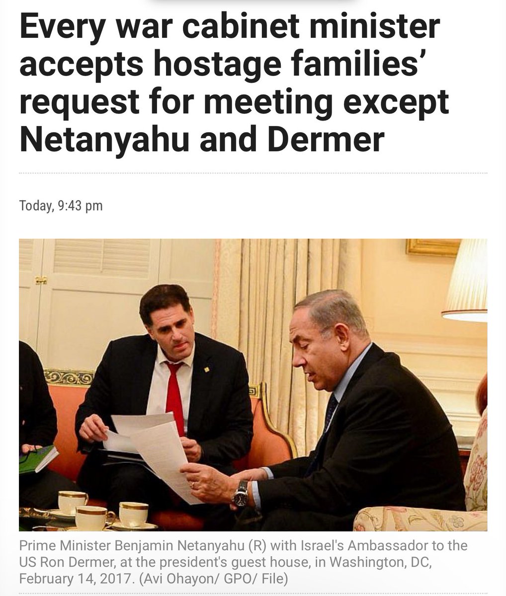 💥Profiles in Courage: Netanyahu & Ron Dermer refuse to meet families of hostages.