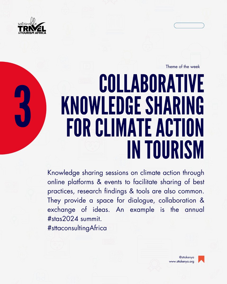 Knowledge sharing sessions on climate action to facilitate sharing of best practices, research findings & tools are also common. They provide a space for dialogue, collaboration & exchange of ideas. An example is the annual #stas2024 summit. #sttaconsultingAfrica