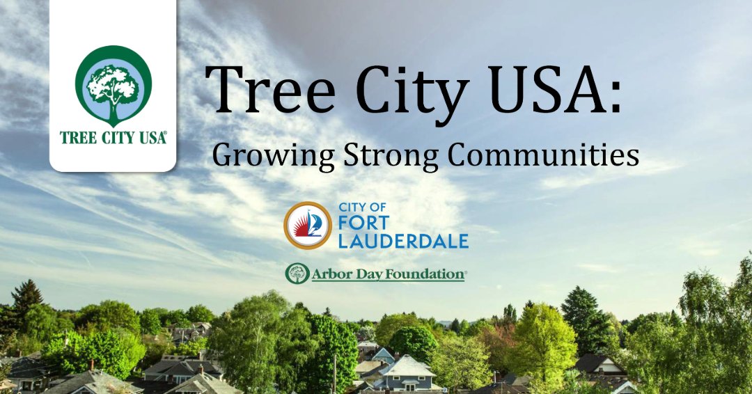We are excited to announce that the @arborday Foundation has named Fort Lauderdale as a Tree City USA community for 2023. This will be our 45th year- we have been recertified every year since 1978! More on the program: ftlcity.info/treecity