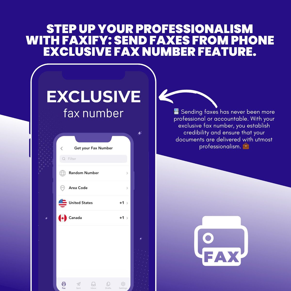 faxify_app's tweet image. 📇 Sending faxes has never been more professional or accountable. With your exclusive fax number, you establish credibility and ensure that your documents are delivered with utmost professionalism. 💼
.
.
.
.
#Faxify #Professionalism #ExclusiveFaxNumber #Accountability
