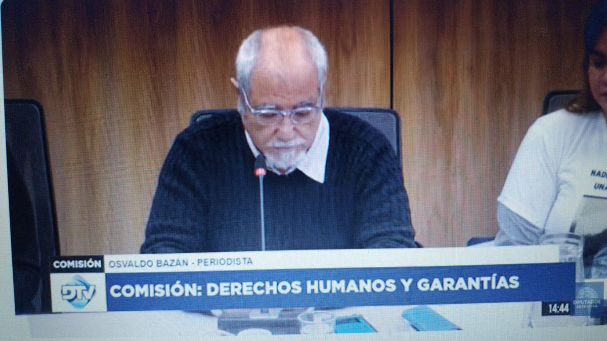 Gracias por la mención en la Comisión de DDHH @osvaldobazan, pero más te agradezco ser la voz de los asesinados en cuarentena.