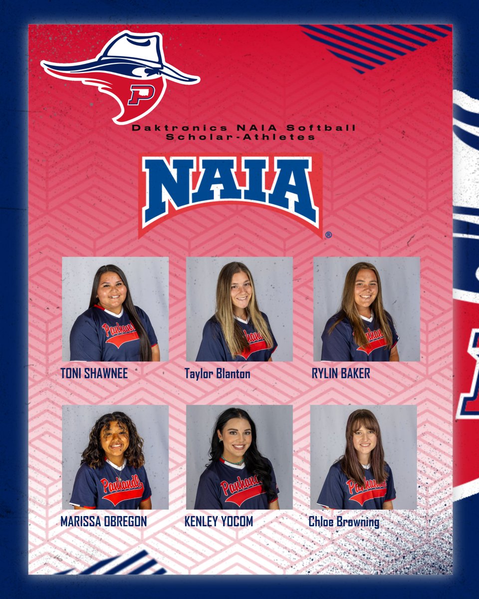 OPSUAthletics's tweet photo. Congratulations to these six student-athletes! They have been recognized as NAIA 2024 Daktronics softball Scholar Athletes. The awards go to athletes who achieved at least a 3.5 cumulative grade point average. https://t.co/6UGm3I2Wgn