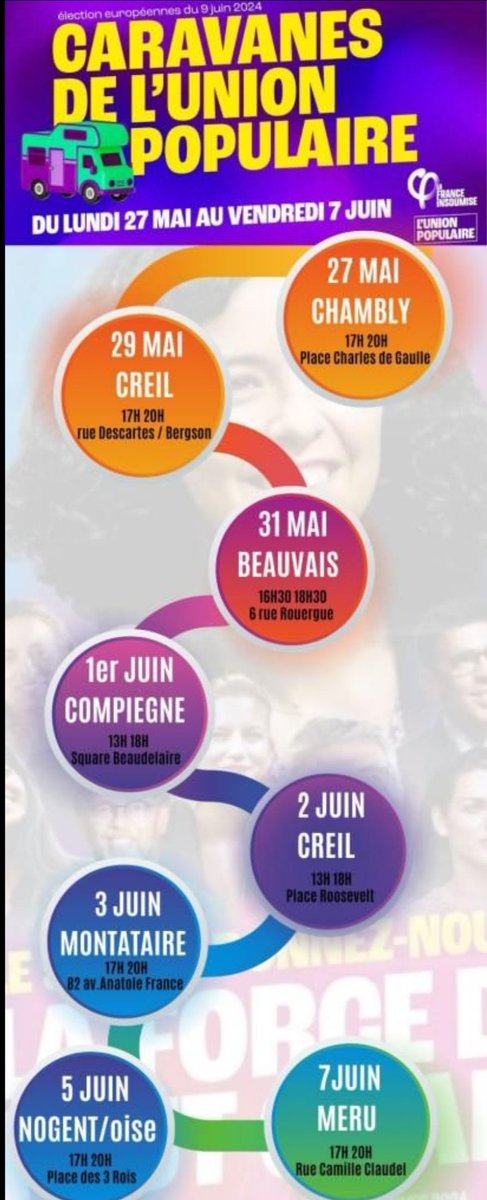 Dernière ligne droite pour voter vraiment à gauche lors des #Européennes2024

Les caravanes dans l'Oise vont faire parler d'elles !

#unionpopulaire