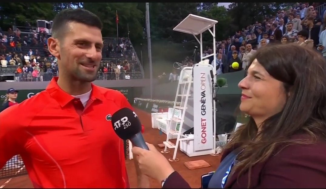 Djokovic after getting his 1100th win on his birthday “What was the key today?” Novak: “The key was the birthday 😂. I think my birthday probably wouldn’t be the same if I didn’t win the match. It’s nice to be here for the first time. I have my family here coming to support. I
