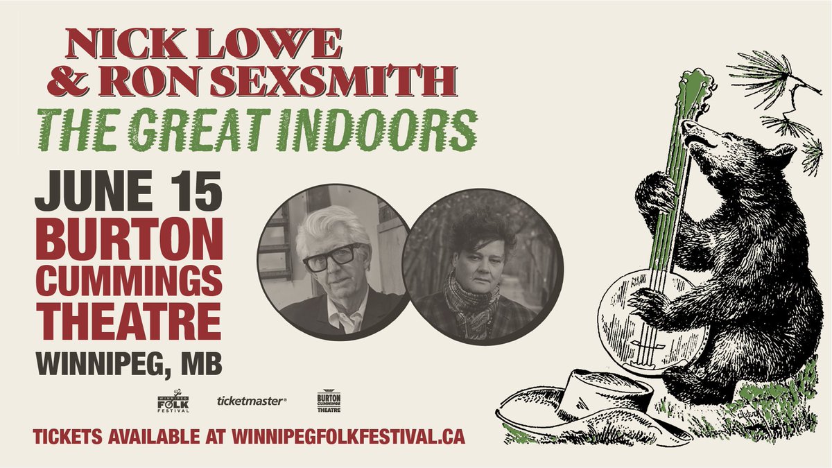 Don't miss this 25% off offer to see Nick Lowe and Ron Sexsmith at the Burt on June 15! Use code: SONGS and get your tickets now while supplies last. Offer ends Sunday at 10pm but supplies are limited so don't wait!! bit.ly/3QUIyNL