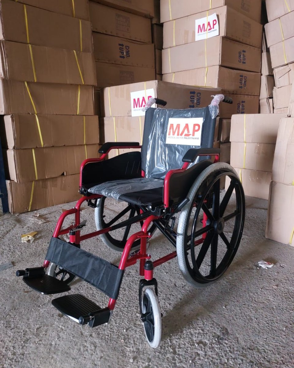 MAP's team in northern #Gaza have delivered a range of assistive devices to hospitals, including wheelchairs, crutches and walking frames. Your donations help us continue to deliver vital aid: bit.ly/3J9Ypnf