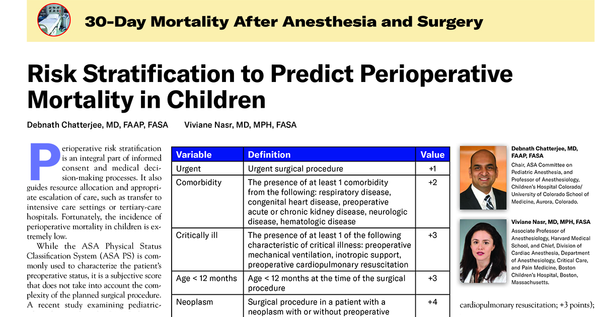 Read about improving the safety of patients undergoing surgery and considerations for: 🔹Resource allocation 🔹Escalation of care 🔹Medical decision making processes ow.ly/SOvq50RyOEZ @DabeChatter #perioperativemortality #riskstratification