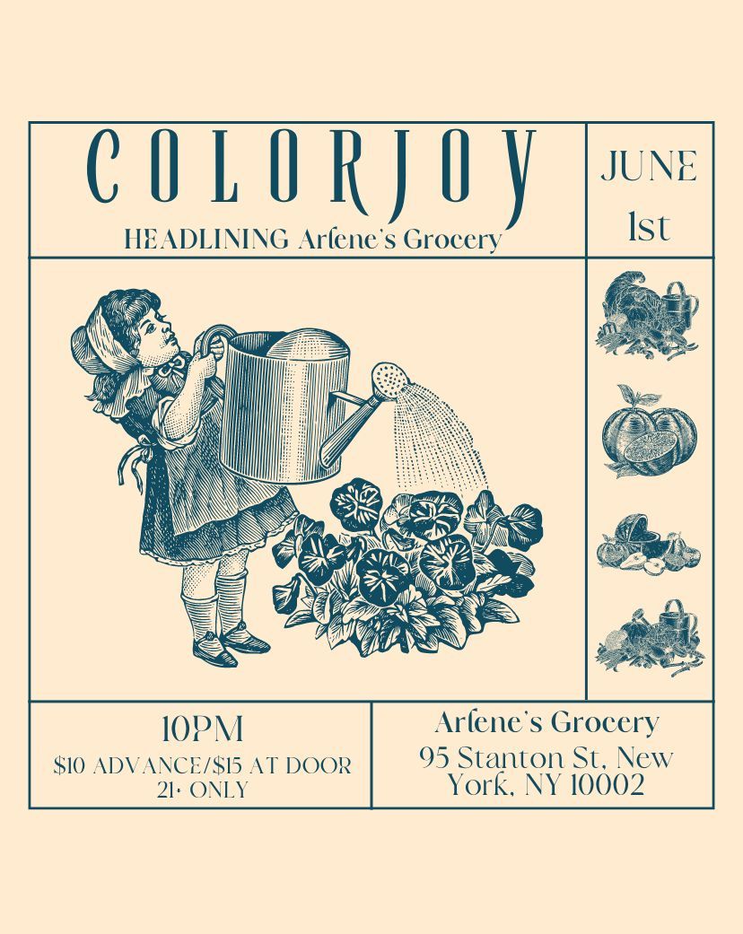 colorjoyofcl's tweet photo. tomorrowwww at Pianos we're playing at 7:30pm with some killer acts and you can still get your tix now!! if you cant make this one - come check us out at Arlene's Grocery on 6/1 at 10pm. go to https://t.co/PXVibMlQw1 for tix and more info https://t.co/uZujVxsym2