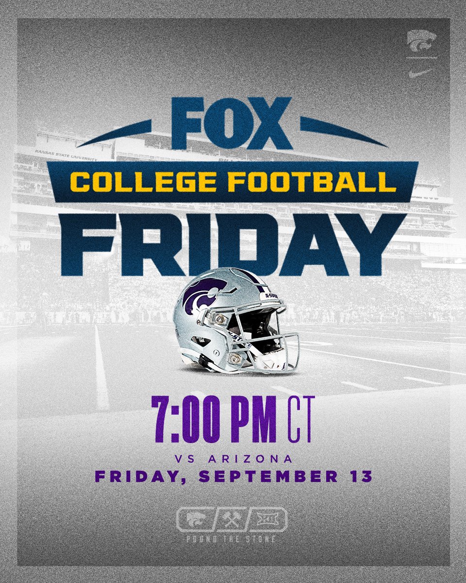 Kicking off Week 3 on FOX College Football Friday #KStateFB | k-st.at/4buCTWL