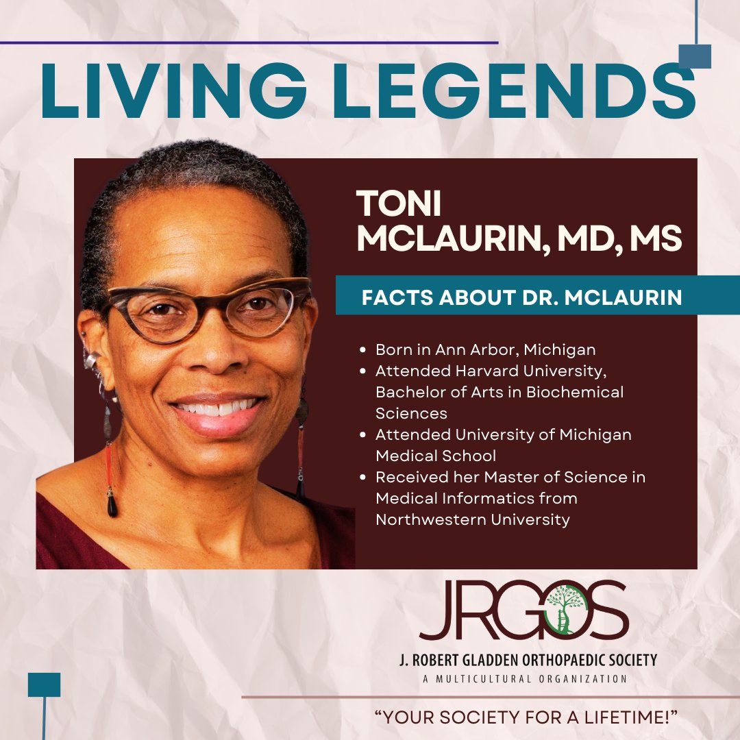 GladdenSociety's tweet photo. Honoring living legends in Orthopaedics: Dr. Toni McLaurin, MD, MS. The Gladden Society celebrates Dr. McLaurin, Chief of Orthopedics at Bellevue Hospital and Vice Chair of Diversity at NYU Langone Orthopedics.
#LivingLegends #DiversityInMedicine #JRGOS
@t_mac127 https://t.co/ZJUcBftapZ