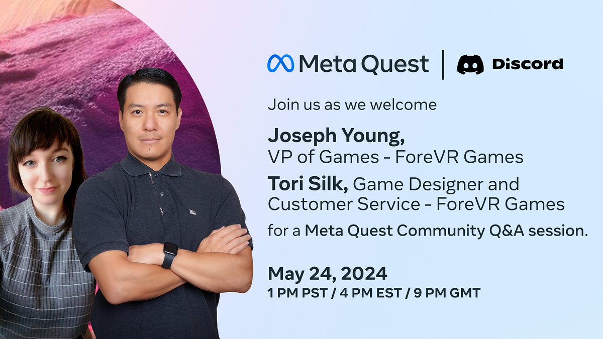 Catch an AMA with the team from @ForeVRGames on 5/24. 🔗 metaque.st/3QWA1tL