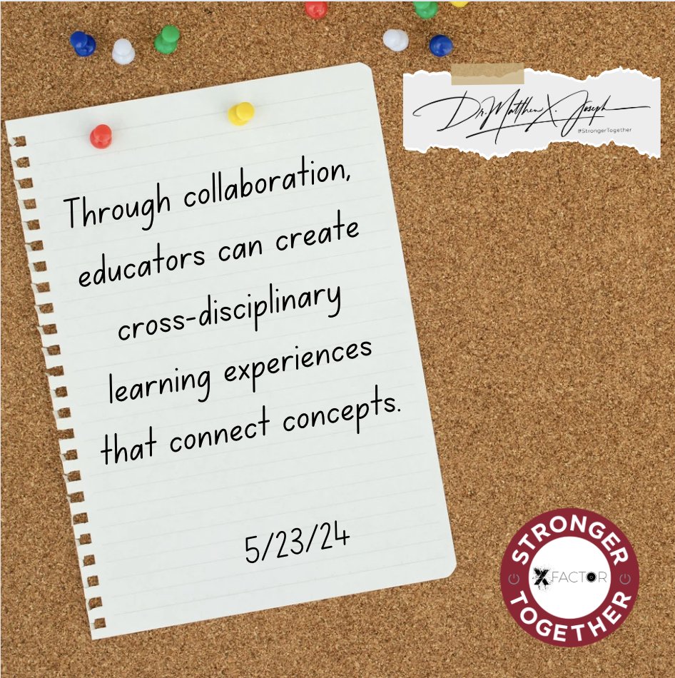 Collaborative learning environments encourage students to value teamwork and collaboration.  

Building a #StrongerTogether Mindset    
We over ME      

Learn more: strongertogetherbook.com 

#XFactorEDU @XFactorEdu #collaboration