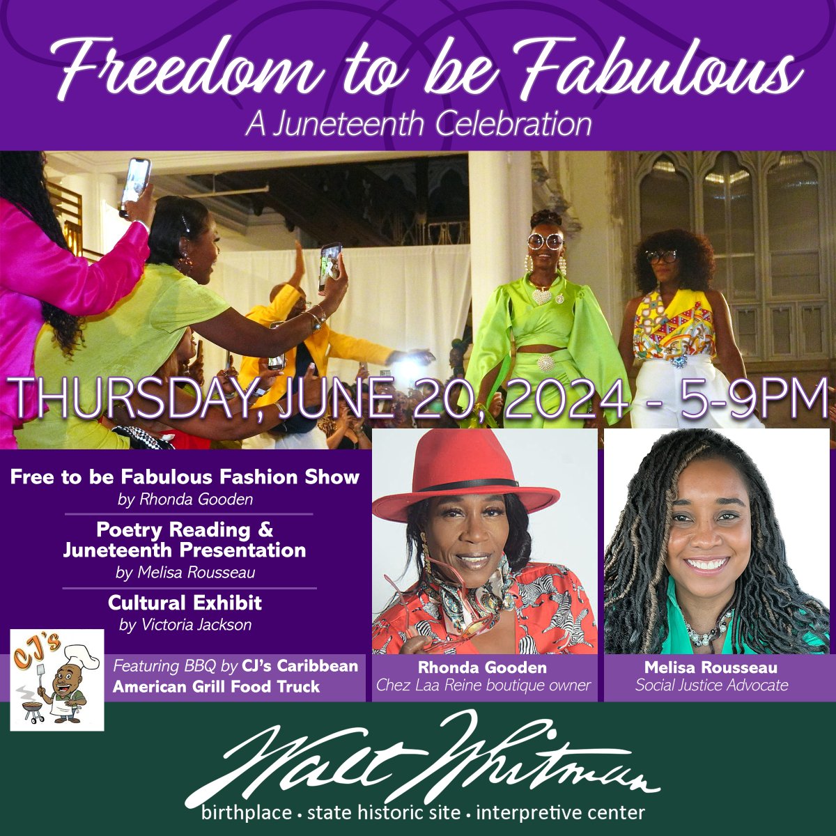 Join us on June 20th at 5PM for Freedom to be Fabulous in celebration of Juneteenth! This event is FREE! For more information visit waltwhitman.org/events/freedom…