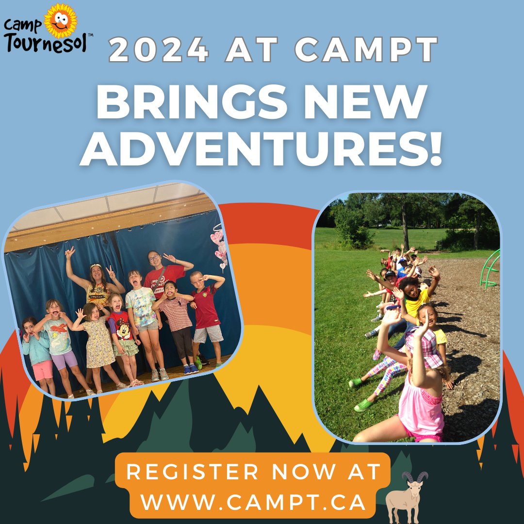 🌟 2024 at Camp Tournesol brings new adventures! 
We make practicing and enriching your French FUN!! Run, Paint, Play, Laugh, Get Wet....all in French. 

Register NOW at campt.ca

#NewYearNewAdventures #CampTournesol