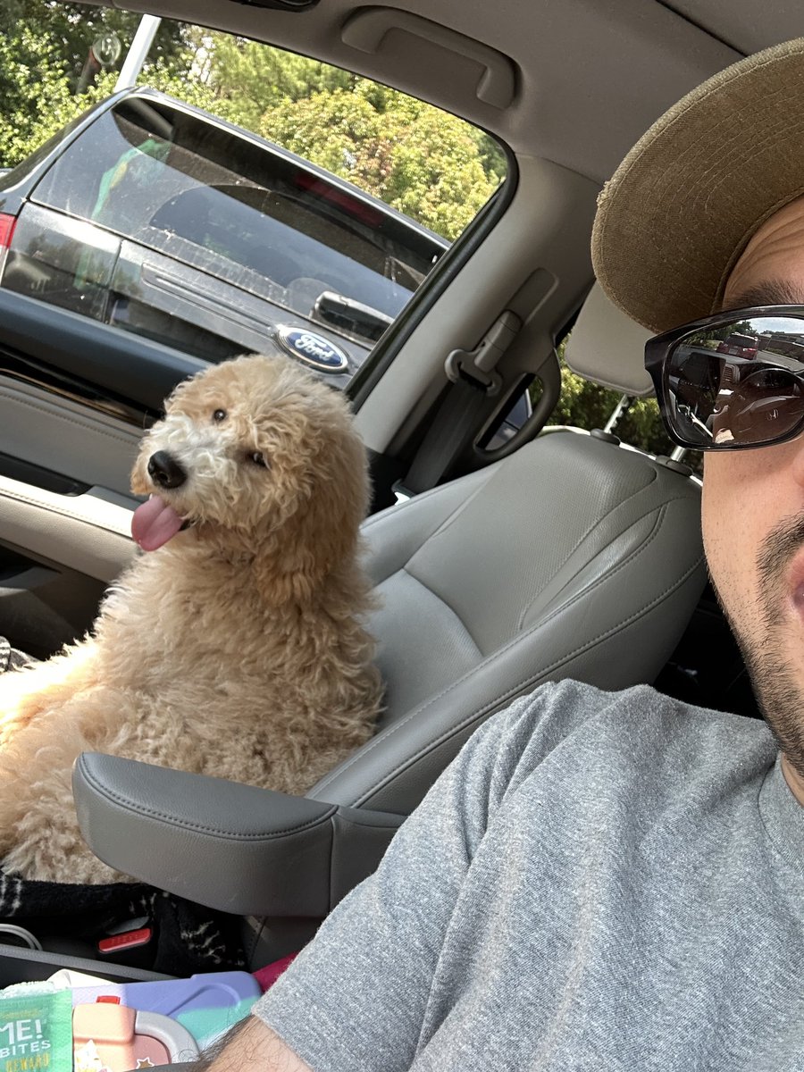 Cookie’s helping me with pickups today.