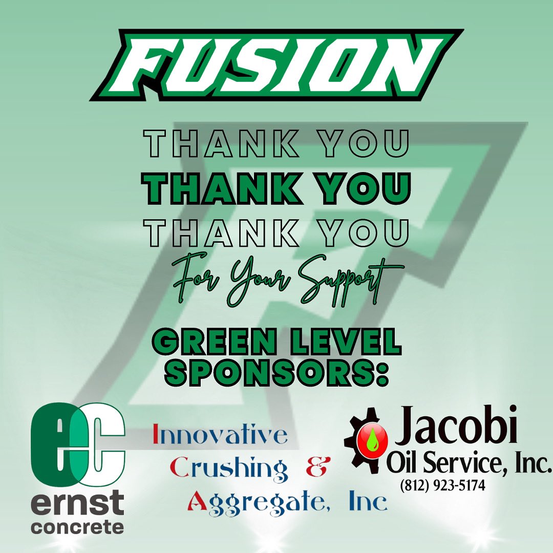 Thank you to our Green Level sponsors for your support of our 2023-2024 season and #girlsingreen: Ernst Concrete, ICA Dumpsters, and Jacobi Oil Service