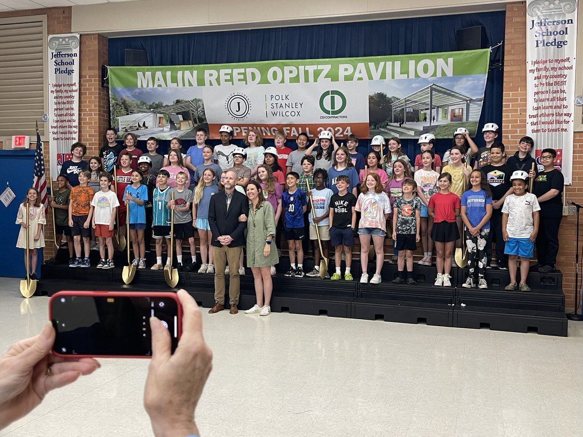 JESlibrarymedia's tweet photo. Thank you to everyone who came to support the groundbreaking for the Malin Opitz Outdoor Classroom!  Jefferson appreciates all your love &amp; support to see this project through to the end &amp; honor Malin’s memory. ❤️ @lrsd @DrJermallWright https://t.co/ZZxQGh5ogK