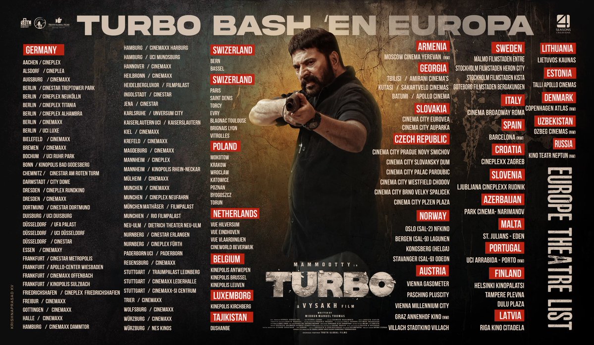#Turbo UK & Europe Theatre List | In Cinemas from Today @MKampanyOffl @SamadTruth @Truthglobalofcl