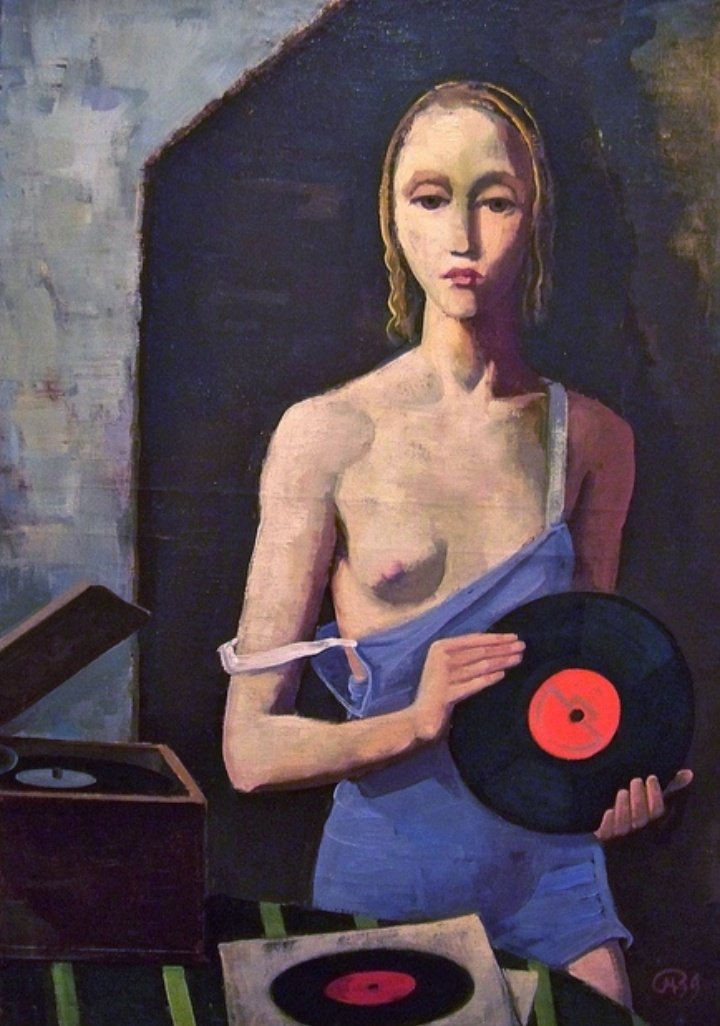 🎨Karl Hofer - The Record Player🎀