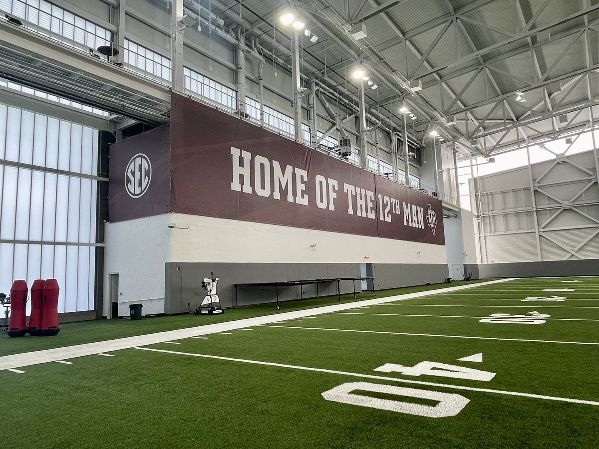 Texas A&M Facilities and Operations (@aggiefacilities) on Twitter photo Added a little color to the <a href="/AggieFootball/">Texas A&M Football</a> Coolidge Indoor Performance Center at the Graham Athletic Complex with new graphic banners! Added a little color to the <a href="/AggieFootball/">Texas A&M Football</a> Coolidge Indoor Performance Center at the Graham Athletic Complex with new graphic banners!