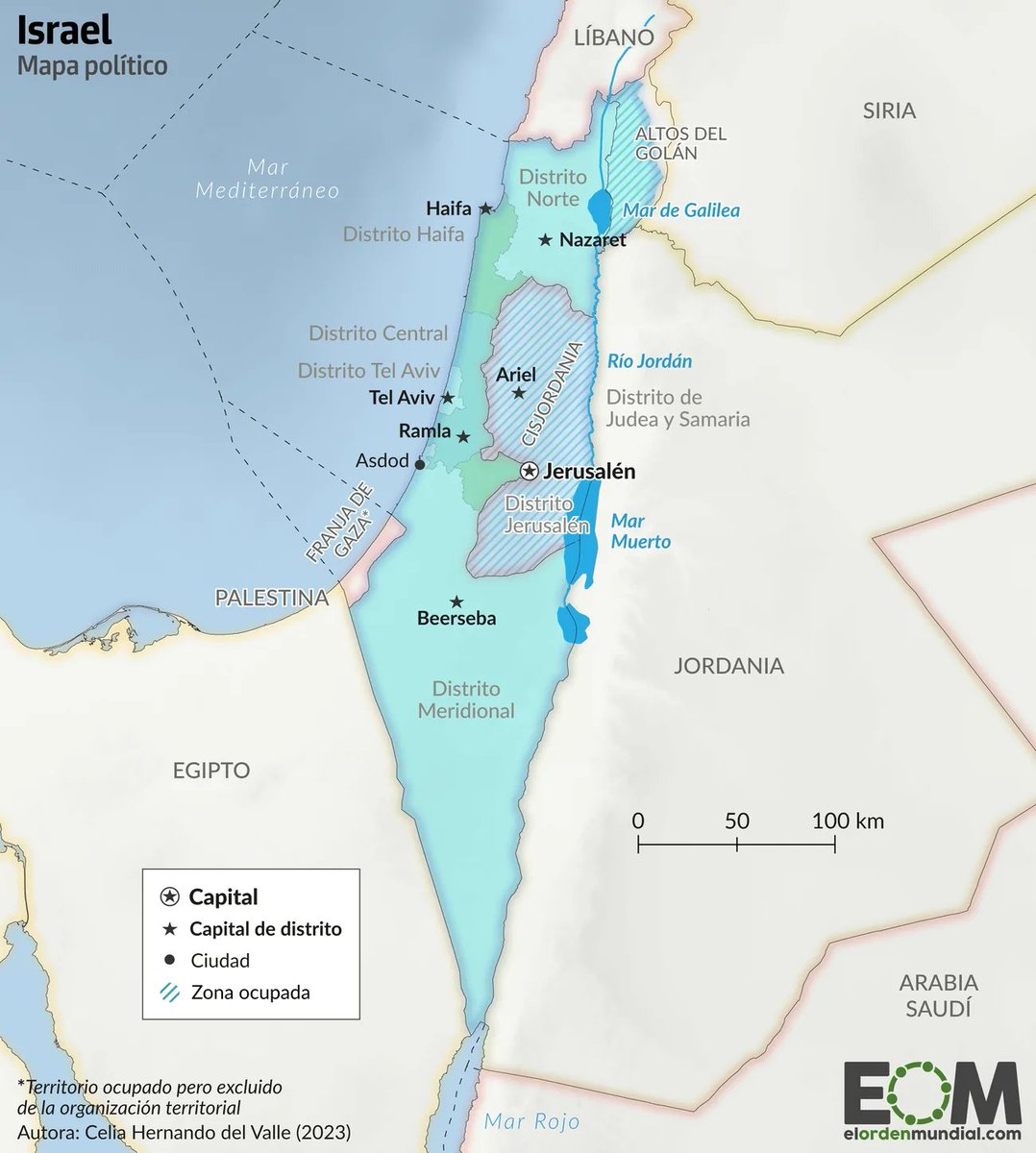 Cuando alguien dice 'Palestina libre desde el río hasta el mar' se refiere al río Jordán y al mar Mediterráneo. Es decir, se refiere a la desaparición del Estado de Israel.