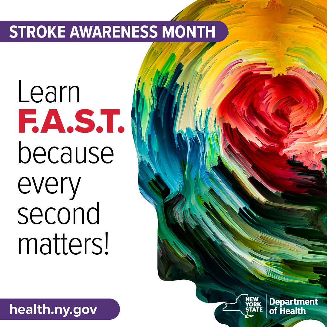 A stroke can be deadly, or leave an individual with a lifelong disability, which is why I urge all New Yorkers to learn what a stroke may look like so they can act fast and potentially save a life when every second matters. Learn more: health.ny.gov/press/releases…