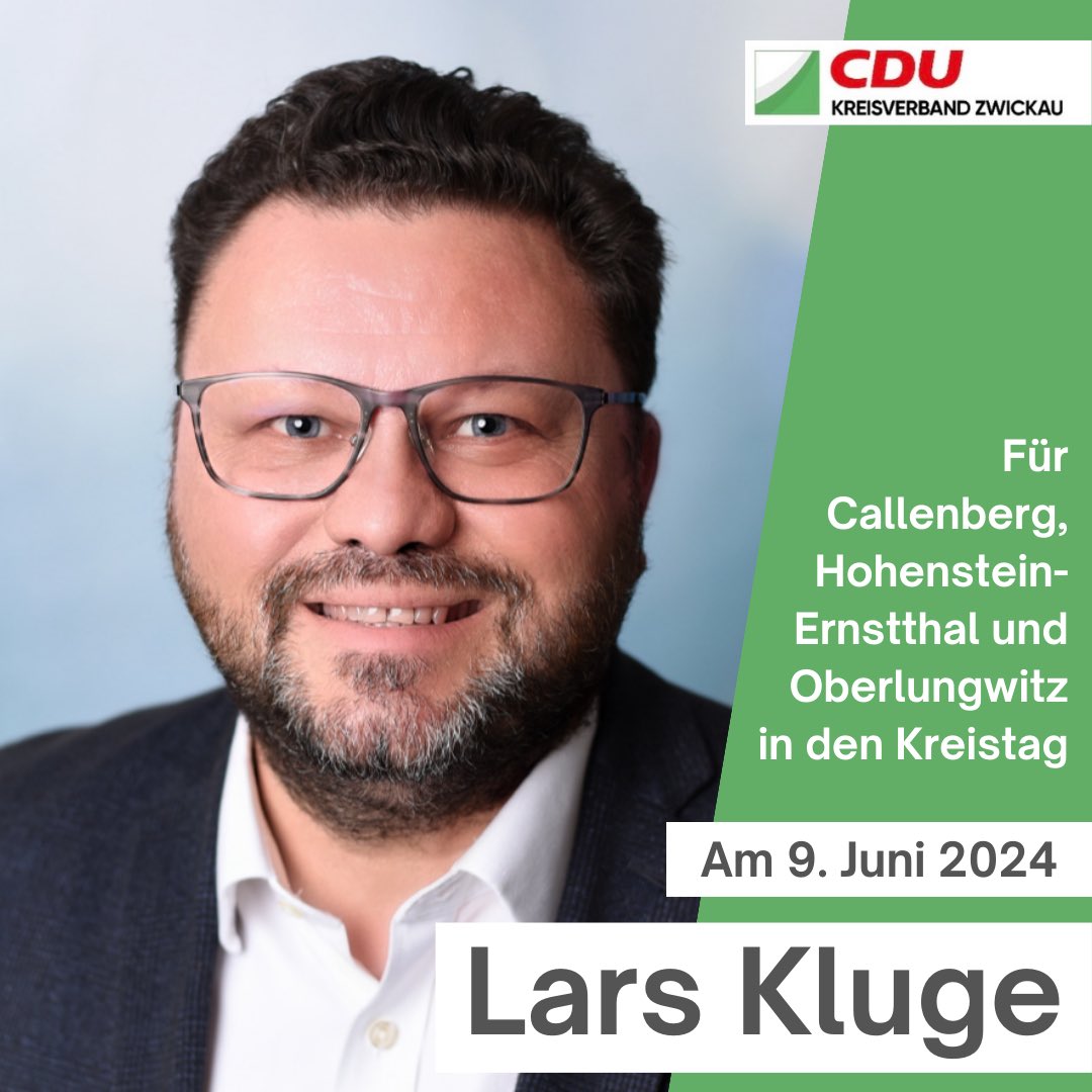 Am 9. Juni wählen wir im Landkreis Zwickau einen neuen Kreistag. Ich kandidiere erneut für unsere Region, welche Callenberg, Hohenstein-Ernstthal und Oberlungwitz umfasst und freue mich natürlich über Unterstützung… #HohensteinErnstthal