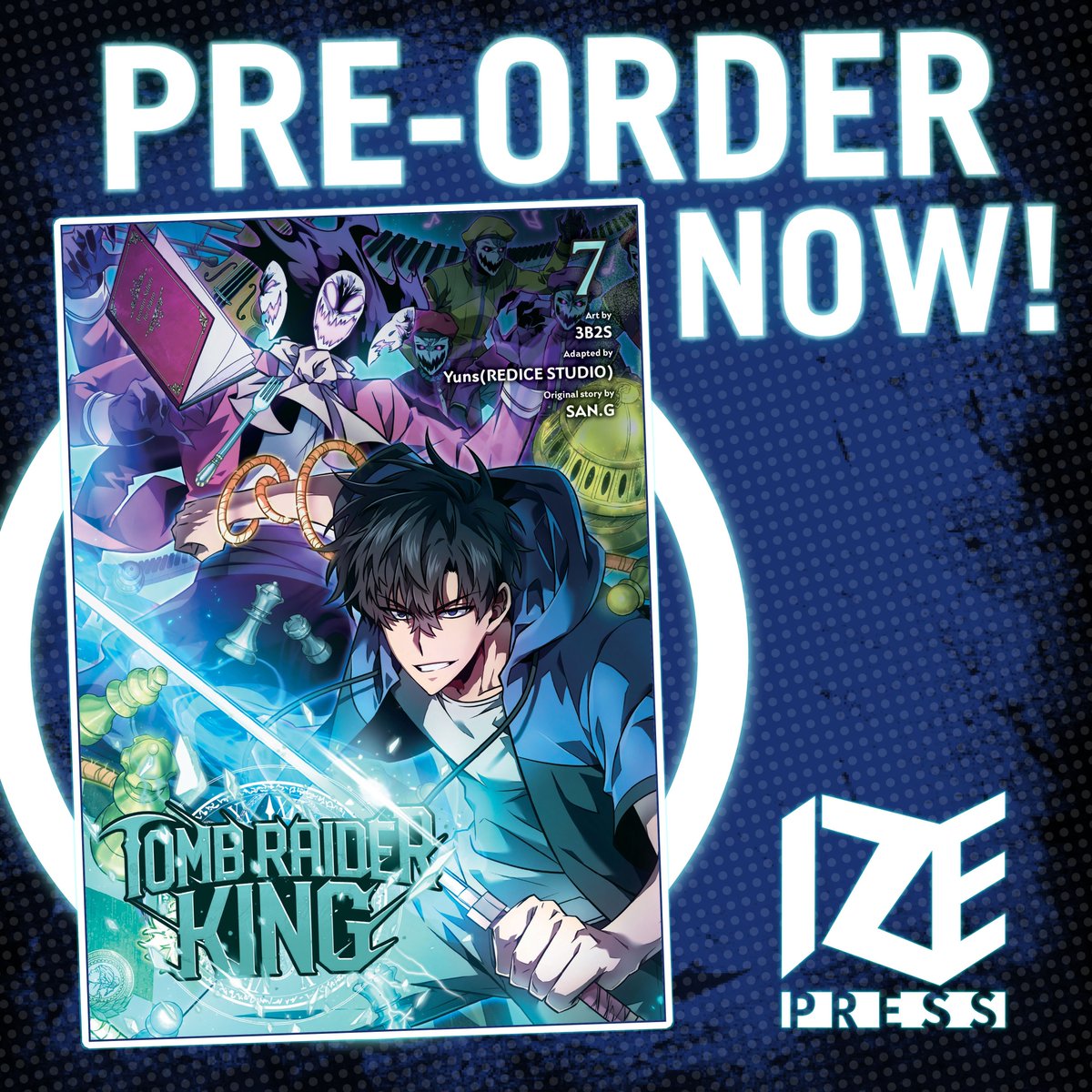 With the Relics of Sloth and Lust under his belt, Jooheon is running circles around his competition! But what happens when Pandora kidnaps Jaeha? And where did Seolah come from?! Pre-order Tomb Raider King, Vol. 7 – Available in Print & Digital June 2024: buff.ly/3y5R6Lf