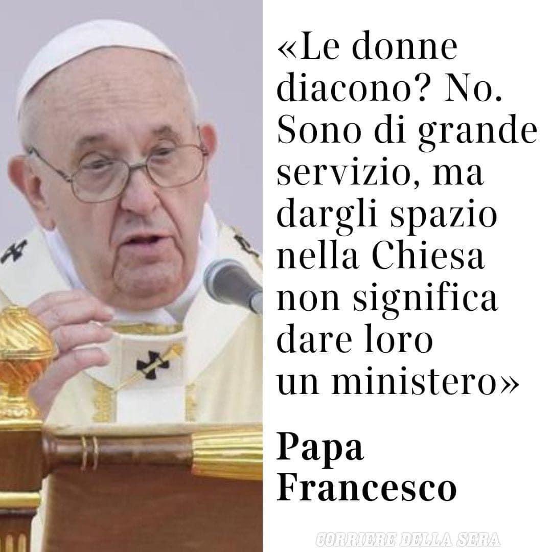 “Sono di grande servizio”
“Dare spazio”
“Dare loro”
La Chiesa, baluardo del #tuttimaschi