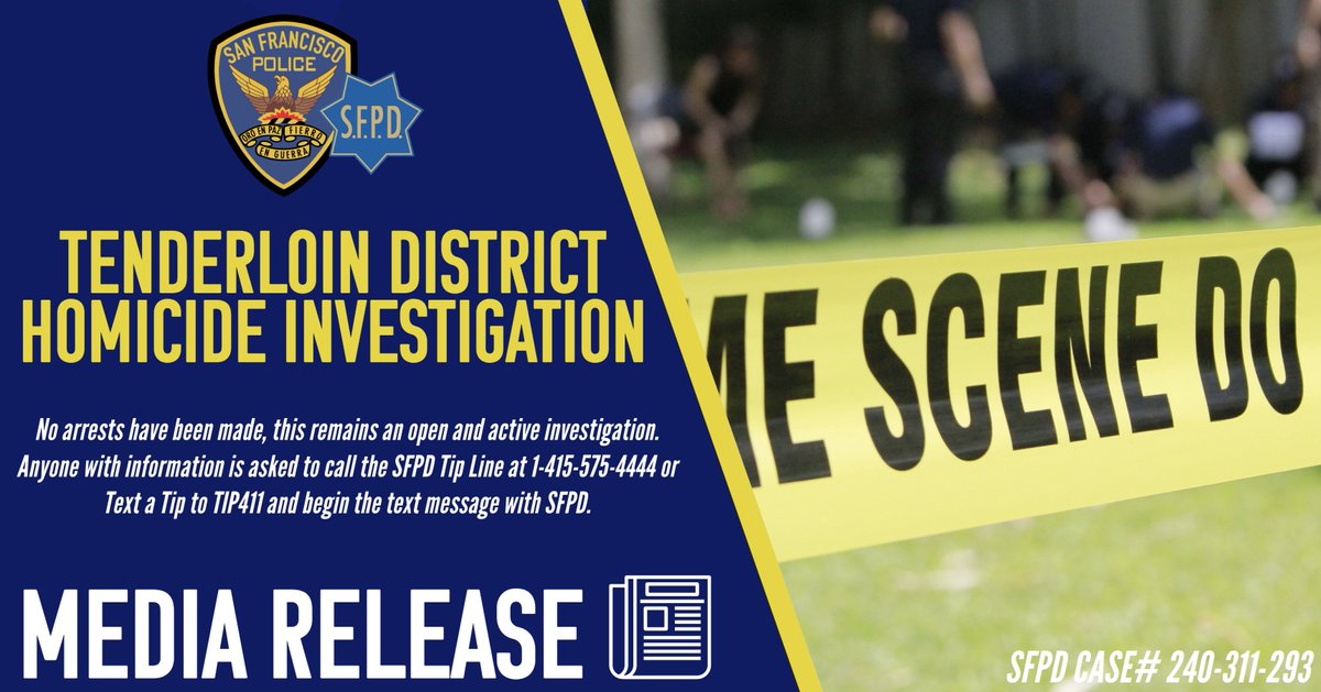 Officers assigned to @SFPDTenderloin responded to the 200 block of Turk St on 5/17 at approx. 9:39 PM regarding a deceased person. The Medical Examiner has deemed the death suspicious - our Homicide Detail has taken over the investigation. ➡️ tinyurl.com/kbjczz6b