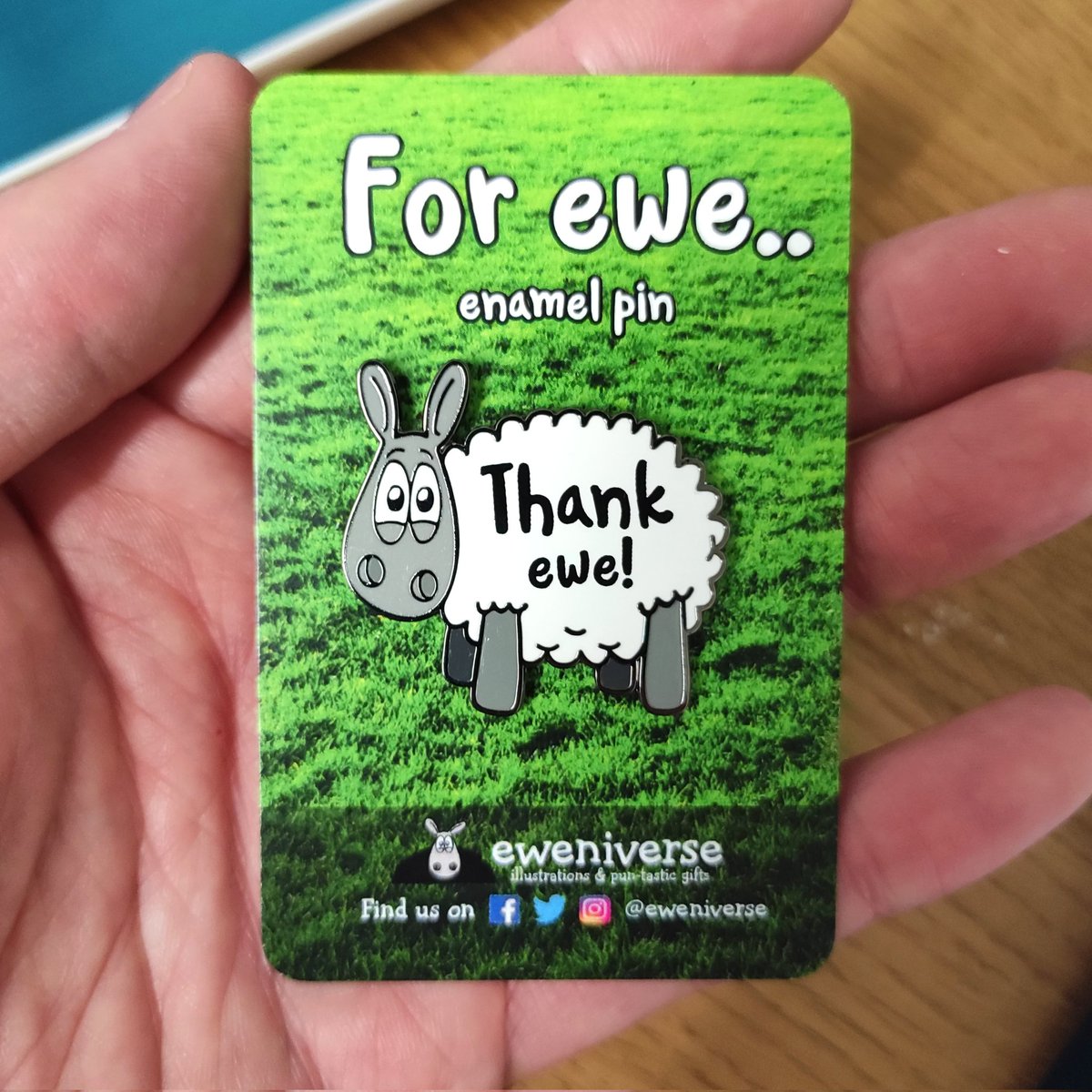 Thank ewe! Perfect gift for a teacher or to make someone smile 😍🐑eweniverse.etsy.com/listing/139970… #shopindie #handmadehour #sheep365 #thankyou