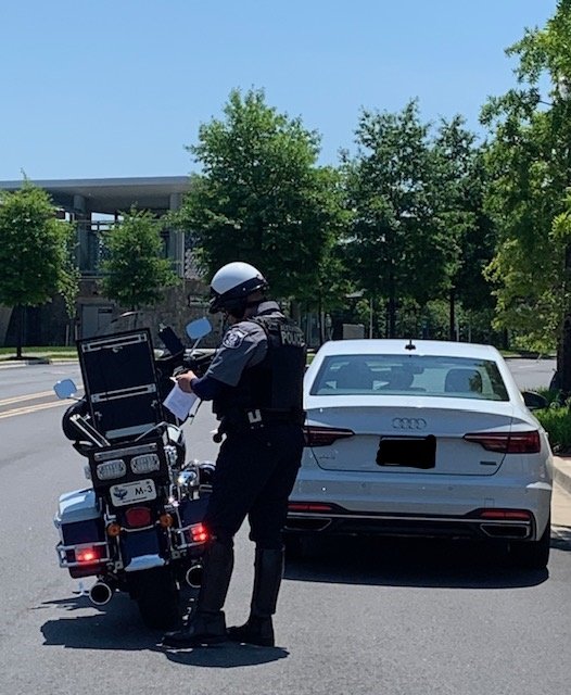 APD Traffic Safety Section was on Potomac Avenue today. Watch your speed, it's the law. Buckle up and drive alert for everyone's safety. #SafeStreets #DriveAlert