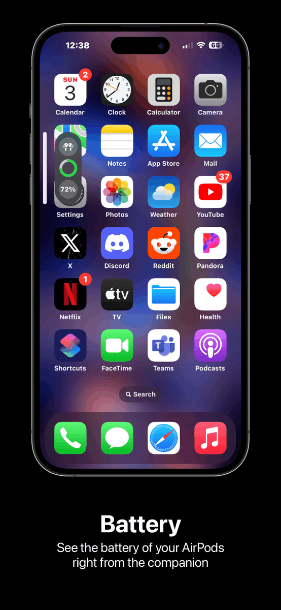 TweakUpdates's tweet photo. Updated: AirpodsCompanion 1.3 [Tweaks]

Floating Noise Canc...

Architecture: iOS Rootless
Repository: Havoc #jailbreak

https://t.co/HhLcOuMBNz https://t.co/pRuTAdDSQ0