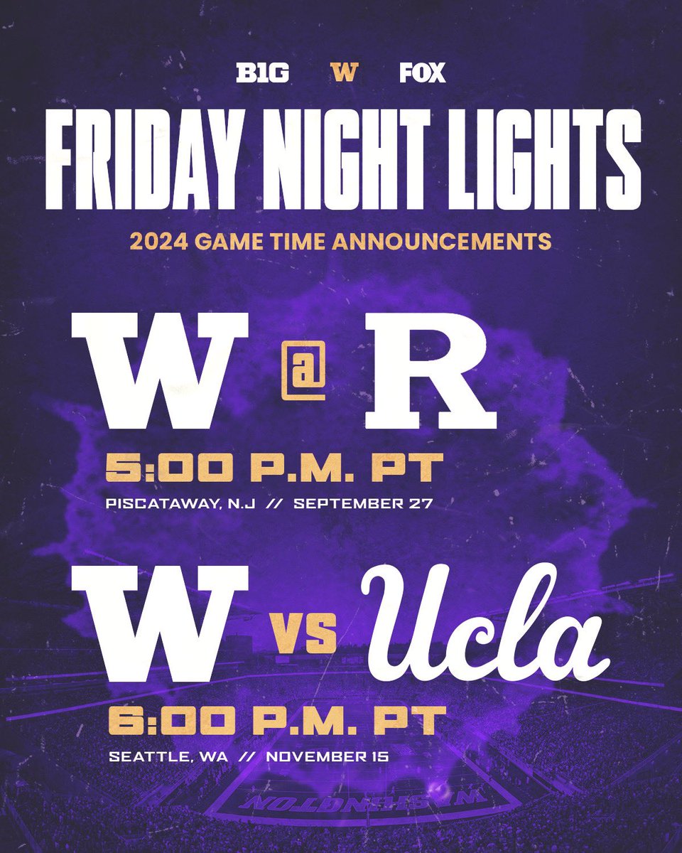 College Football Friday … Husky Nation, mark your calendars‼️👀 📲 gohski.es/4dHWp3E