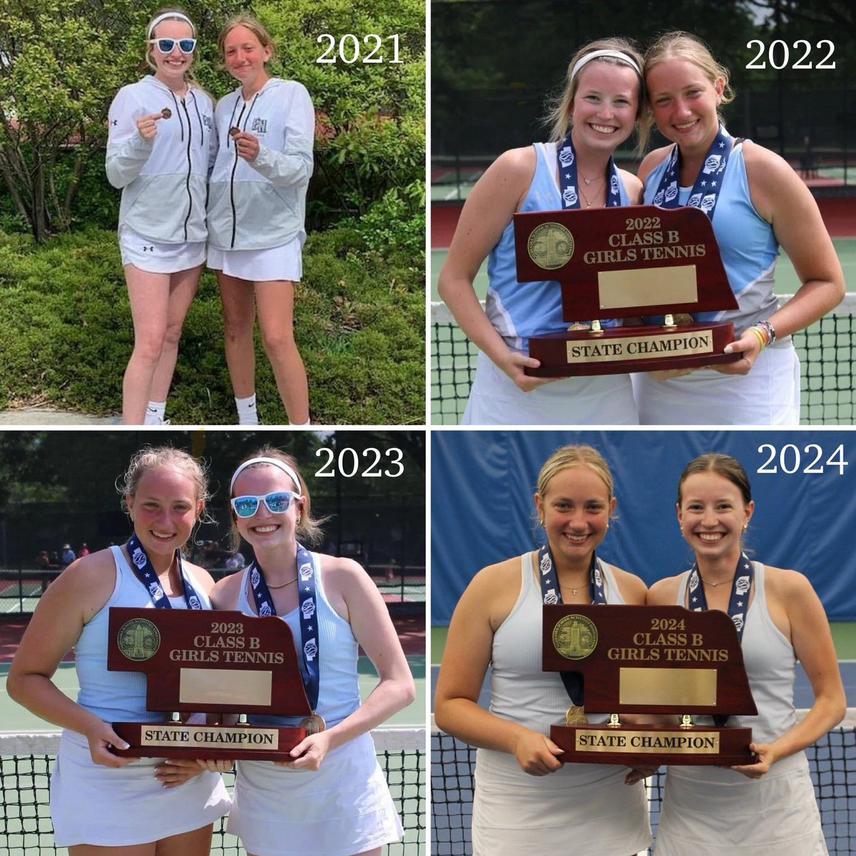 elknorthtennis's tweet image. They went undefeated this season with a record of 36-0! They played #1 Doubles all four years together and in that timespan won 3 state championships! They recorded 105 career wins, which is the most doubles wins as a partnership in Nebraska high school tennis history!