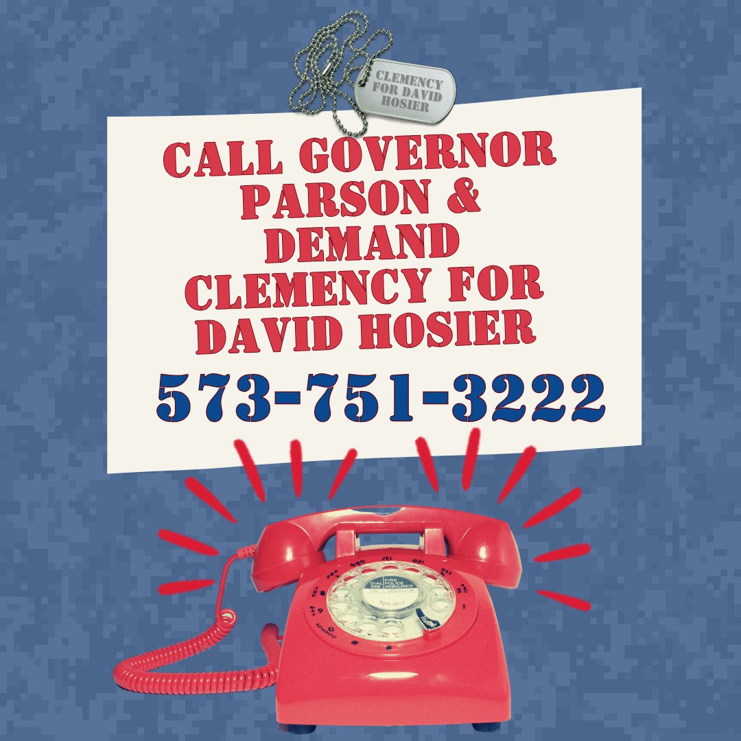 PHONE ZAP ⚡️ CALL GOVERNOR PARSON AND DEMAND CLEMENCY FOR DAVID HOSIER. 🚨 THIS TAKES 5 MINUTES AND COULD HELP SAVE A LIFE! #CLEMENCYFORDAVID
