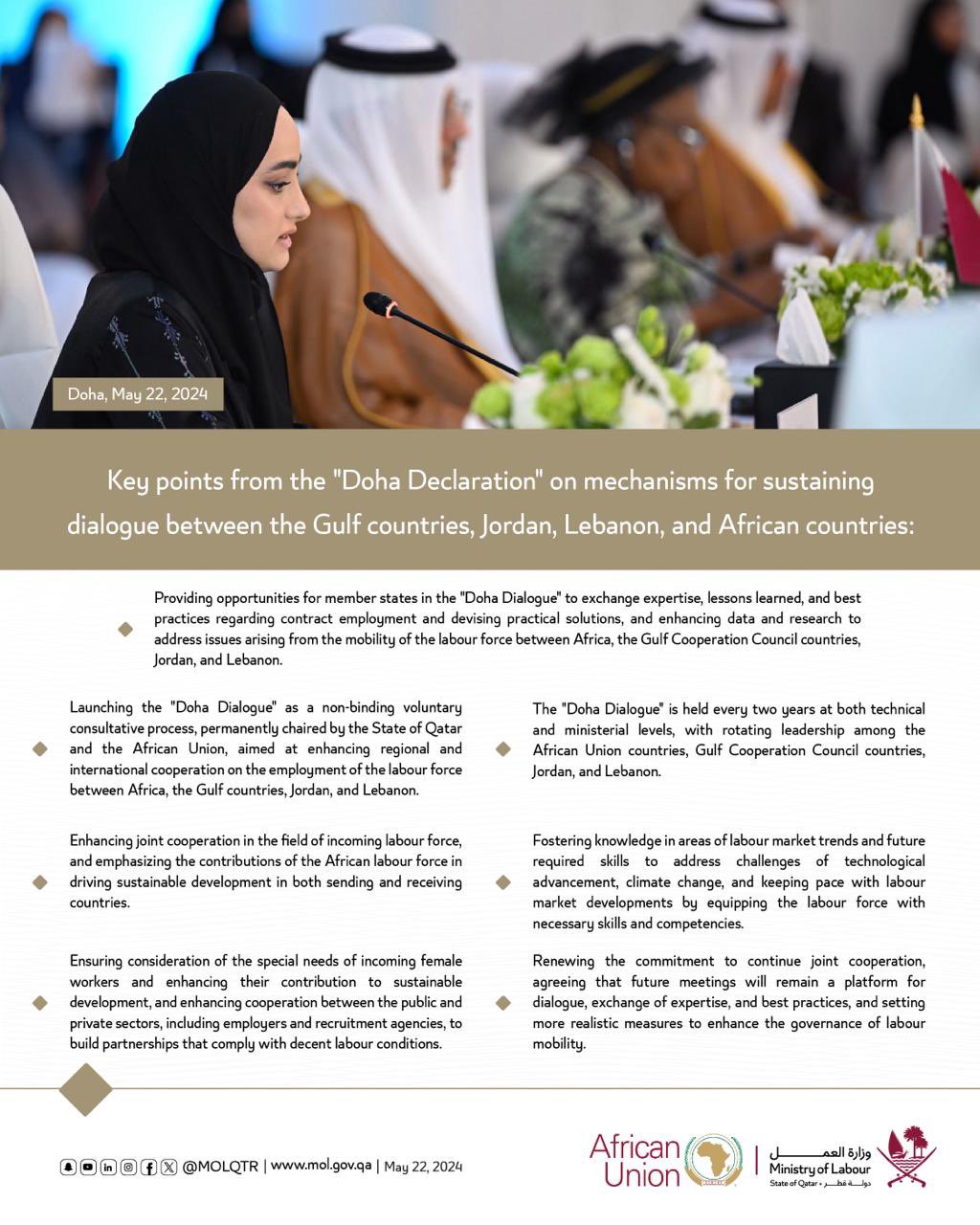 وزارة العمل on X: &ldquo;Key Points of the &ldquo;Doha Declaration&rdquo; on 