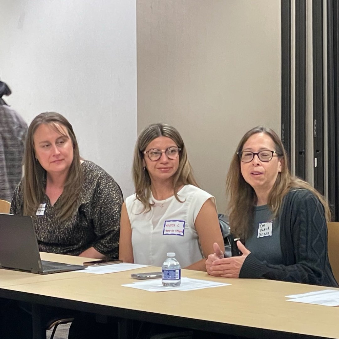 Proud to see our Chief Program Officer, Kim Fedrick, speaking on behalf of JVS SoCal at the Refugee Forum of Los Angeles meeting we are hosting today. RFLA is a collaborative of Los Angeles organizations that care about and care for resettled refugees in SoCal.