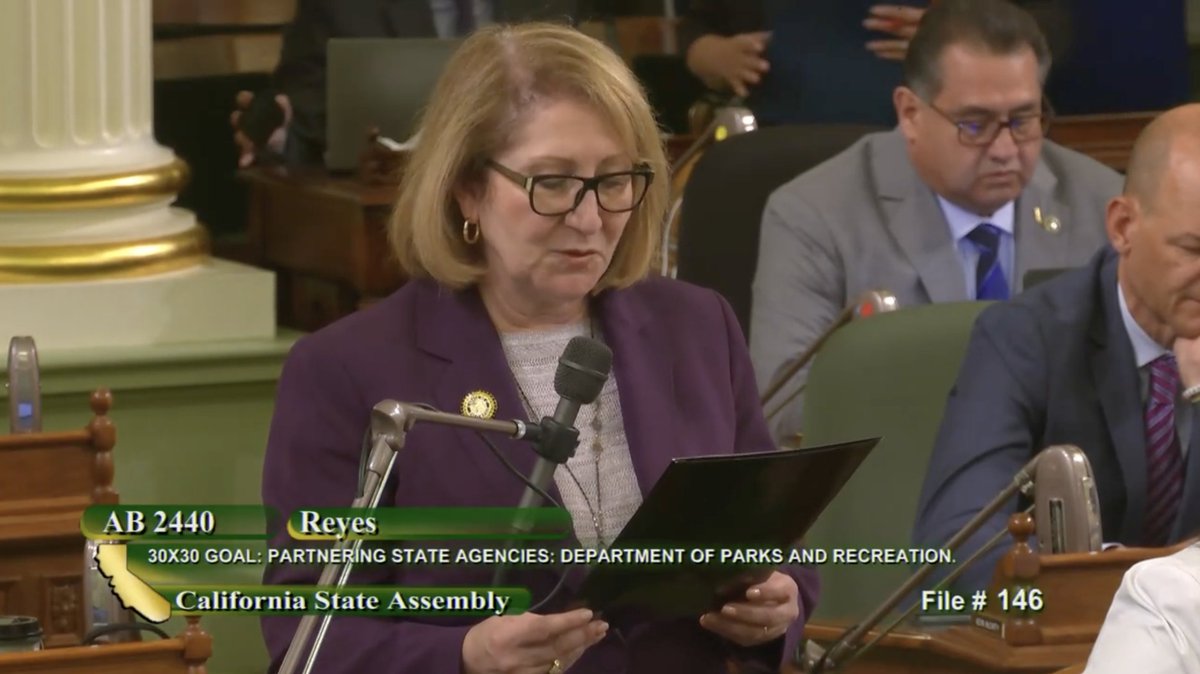 Great news! AB 2440 (Reyes) just passed the Assembly Floor! AB 2440 would incorporate #CAStateParks into the state’s goals to conserve 30% of lands and coastal waters by 2030. Thank you, @EGReyesCA, for your leadership! Learn more: ow.ly/iyNM50RRHaV.