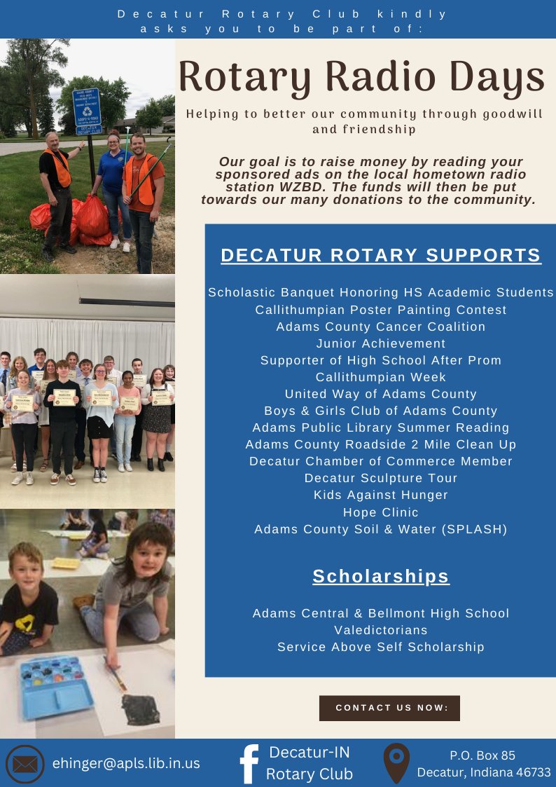 DecaturMain's tweet image. Rotary Radio Days is coming soon!