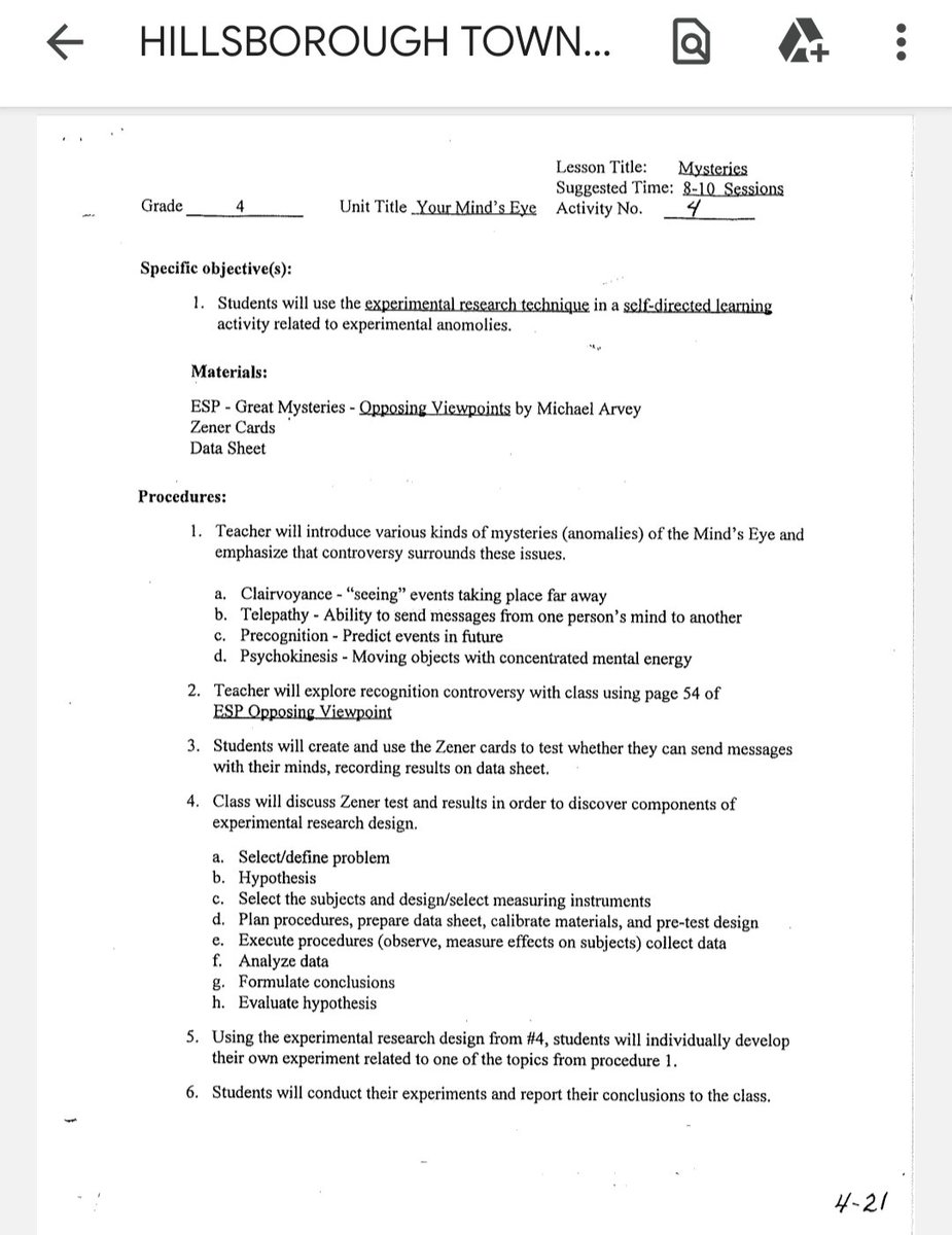 MLeeHearron's tweet image. If you were in #GATE or TAG or Gifted and Talented Education classes, do you remember these lessons on Zener cards and researching telepathy - reading minds?? 

Michael Arvey&apos;s book that discussed psychic abilities and UFOs? 

#GATEgate #GATEprogram #GiftedAndTalented…