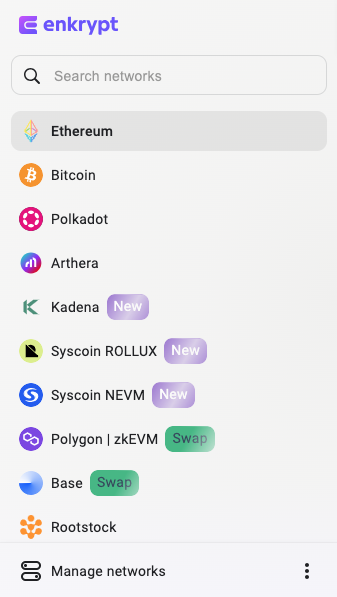 We're constantly adding new stuff to @Enkrypt - and now finding newly integrated chains and features is easier than ever 🤩

Next time you open Enkrypt, you'll see new chains and swap routes clearly marked 🆕✨

Check it out for yourself ⬇️
enkrypt.com/download.html