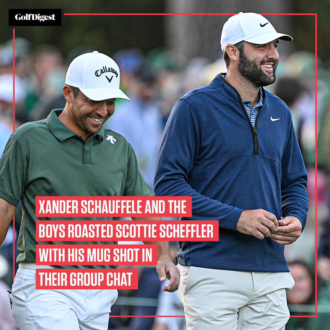 Xander was having a bit of fun at Scottie Scheffler's expense. 😂 Full story: glfdig.st/GggK50RRHIl