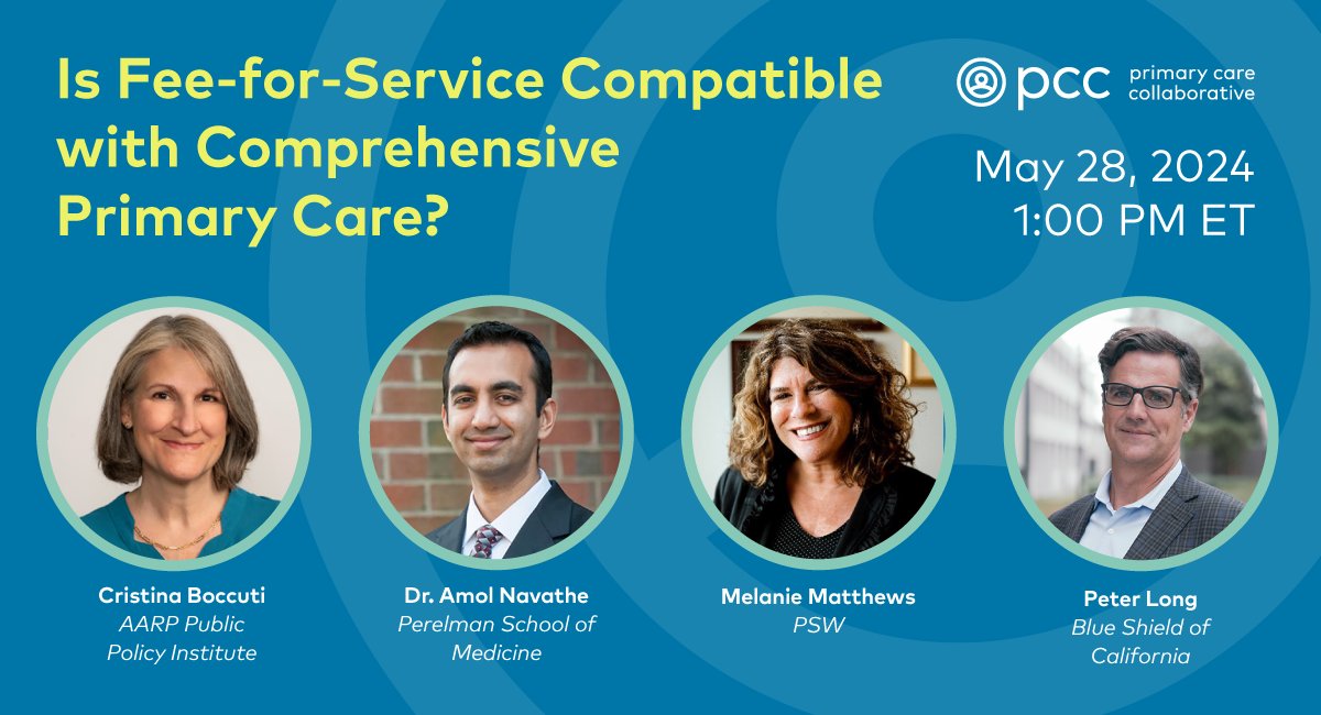Thanks for the shout-out, @HCTTF! This webinar will be a fantastic opportunity for productive conversation on the future of primary care. We're also looking forward to the great speakers lined up, too! Register here: thepcc.pub/FFS-and-Primar…