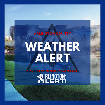 Arlington County is under a severe thunderstorm watch today, 05-22-2024 03:09 PM until 05-22-2024 08:00 PM. Weather conditions exist where storms can & may easily develop. Get ahead of the severe weather & be prepared: arlingtonva.us/beprepared.