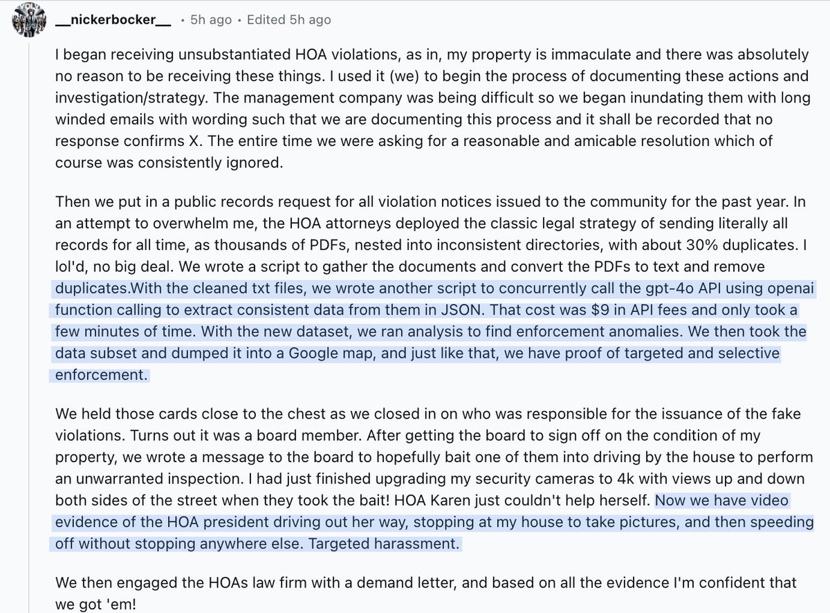 GPT-4o has been out for 10 days and someone has already used it to take out their HOA