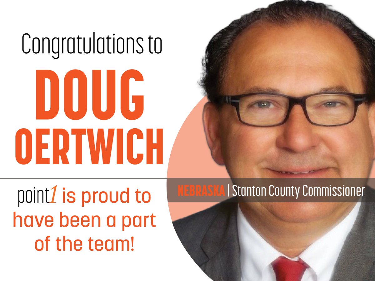point1gop's tweet photo. The  official results are in and Doug Oertwich has won the Republican Nomination by 3 votes for Stanton County Commissioner in Nebraska! Congratulations and thank you for letting point1 take care of your direct mail needs.

#win2024 #point1wins https://t.co/fvYvXmVLce